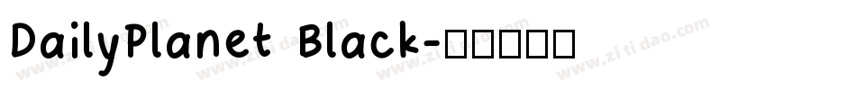 DailyPlanet Black字体转换